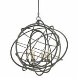 Black Iron Genesis Black Orb Chandelier Chandeliers LOOMLAN By Currey & Co