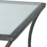 Black Iron Glass Top Rectangular Kai Coffee Table Coffee Tables LOOMLAN By Jamie Young