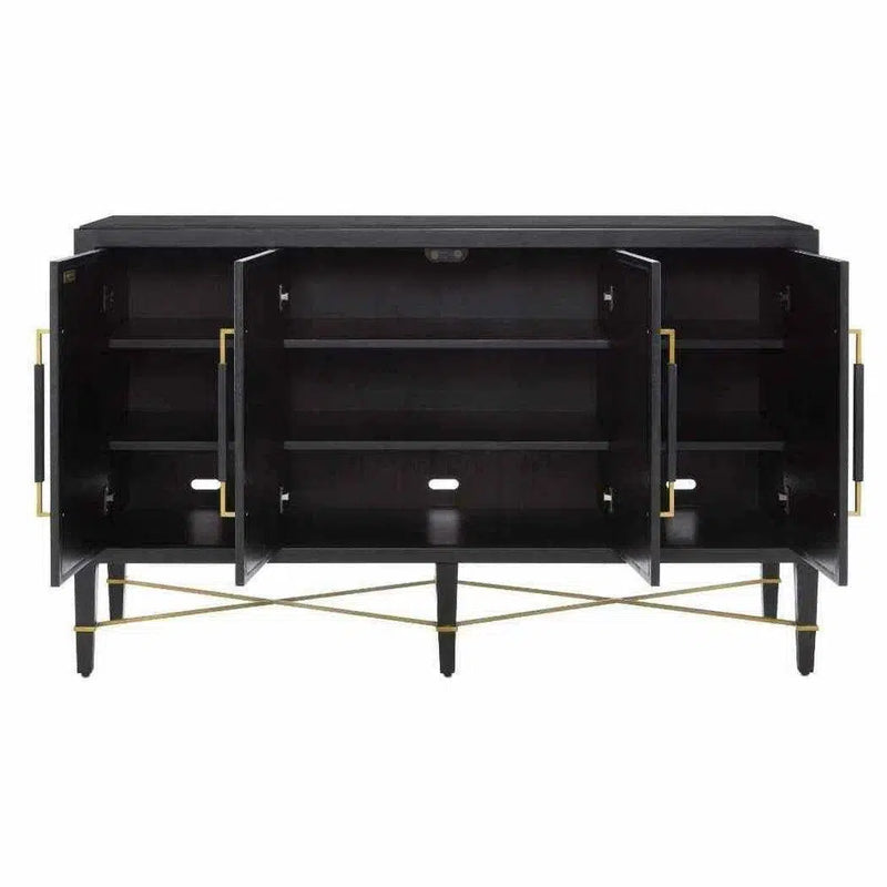 Black Lacquered Verona Sideboard For Dining Room Sideboards LOOMLAN By Currey & Co