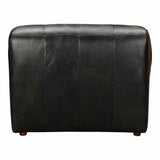 Black Leather Lounge Chaise Indoor Seating Chaises LOOMLAN By Moe's Home