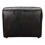 Black Leather Signature Modular Slipper Chair Modular Components LOOMLAN By Moe's Home