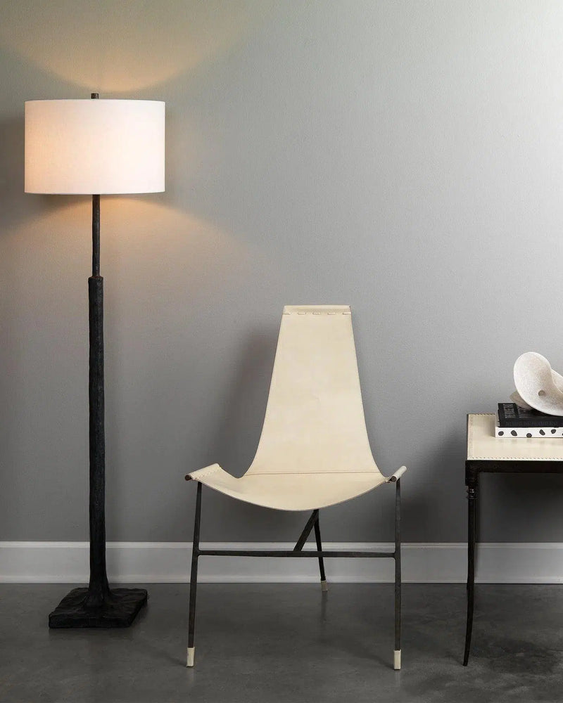 Black Polyresin Humble Floor Lamp Floor Lamps LOOMLAN By Jamie Young