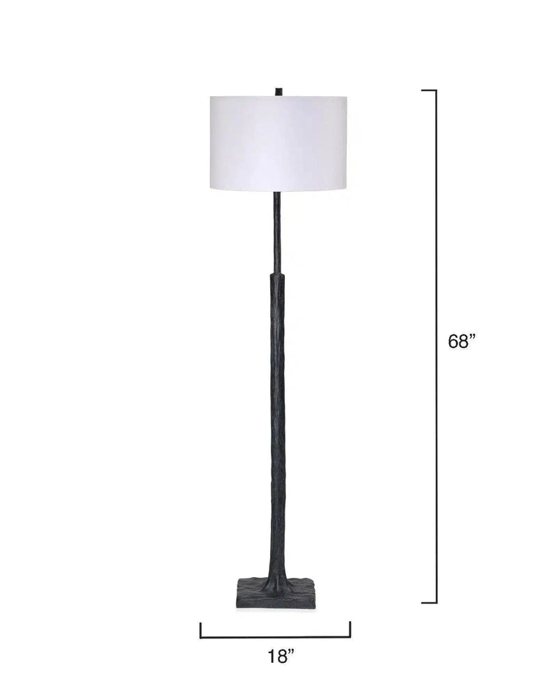 Black Polyresin Humble Floor Lamp Floor Lamps LOOMLAN By Jamie Young