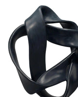 Black Polyresin Intertwined Object on Stand Statues & Sculptures LOOMLAN By Jamie Young