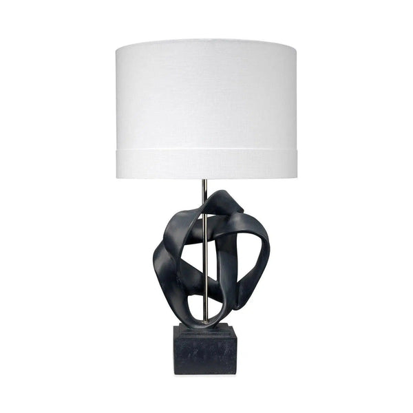 Black Polyresin Intertwined Table Lamp Table Lamps LOOMLAN By Jamie Young