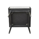 Black Square Side Table With Drawers Wood Top Wood Base Side Tables LOOMLAN By LH Imports