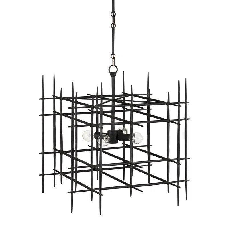 Blacksmith Steelhouse Small Chandelier Chandeliers LOOMLAN By Currey & Co