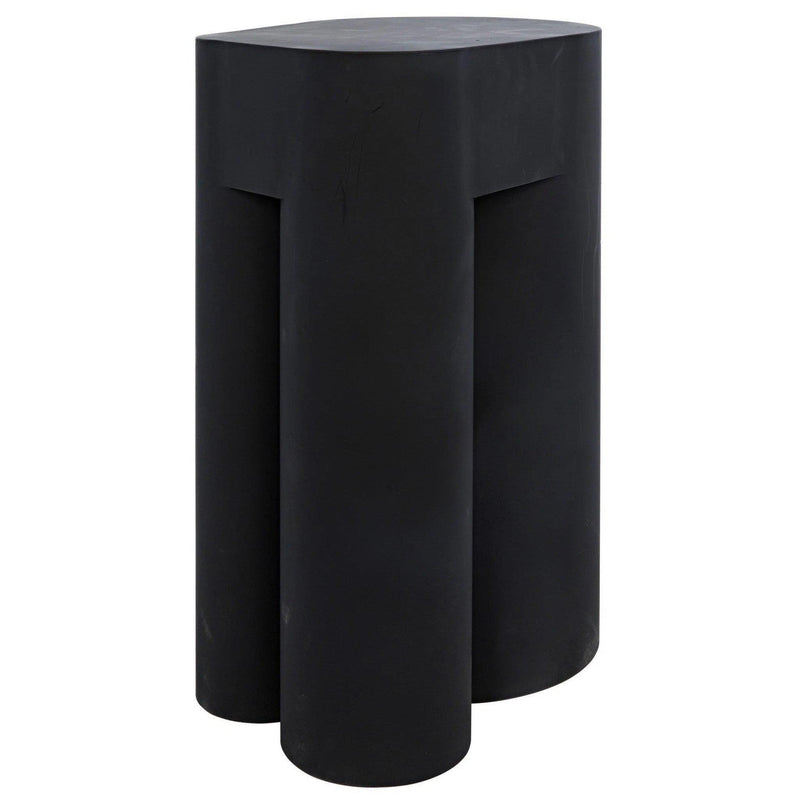 Blair Black Steel Geometric Side Table Side Tables LOOMLAN By Noir