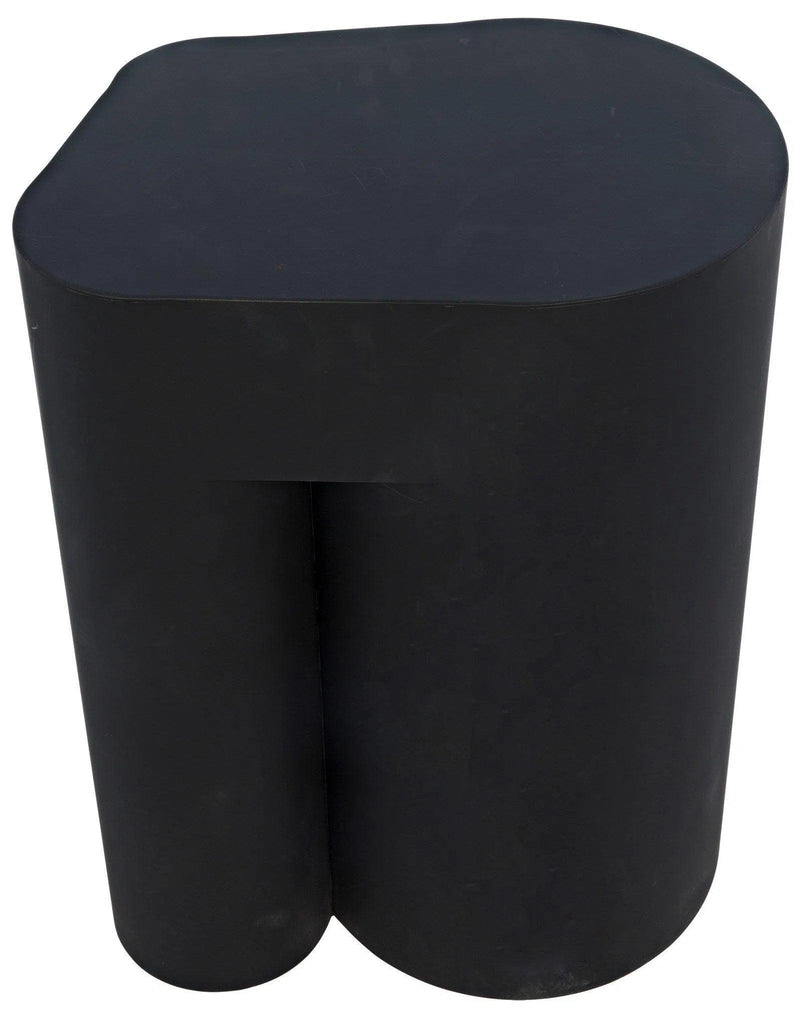 Blair Black Steel Geometric Side Table Side Tables LOOMLAN By Noir