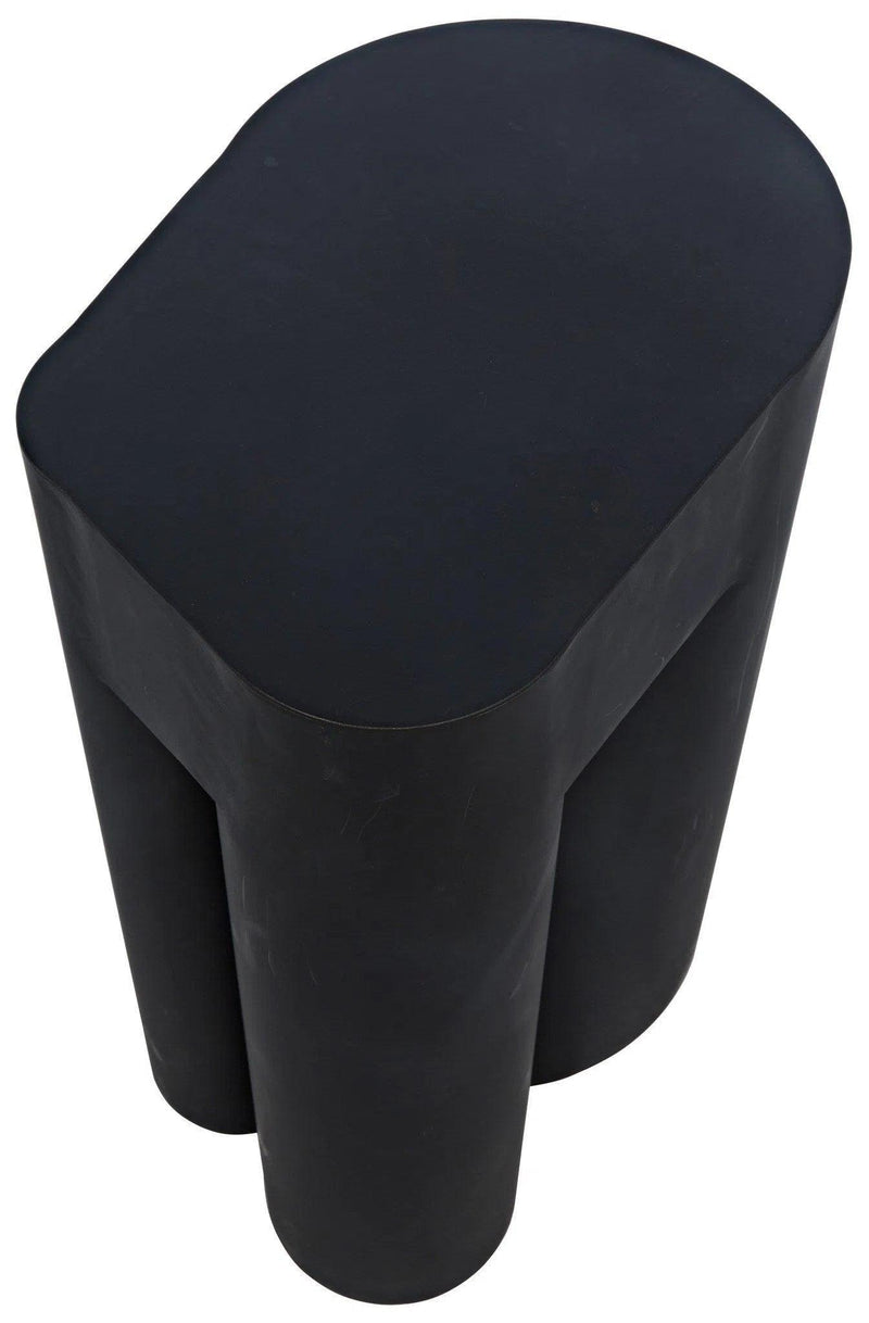 Blair Black Steel Geometric Side Table Side Tables LOOMLAN By Noir