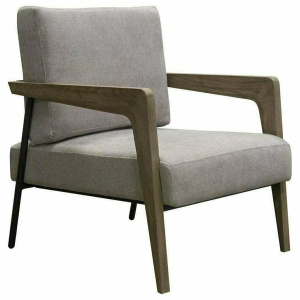 Blair Modern Grey Fabric Wood Arm Accent Chair For Living Room Accent Chairs LOOMLAN By Diamond Sofa