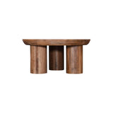 Blair Wood Brown Round Cocktail Table Coffee Tables LOOMLAN By Bassett Mirror