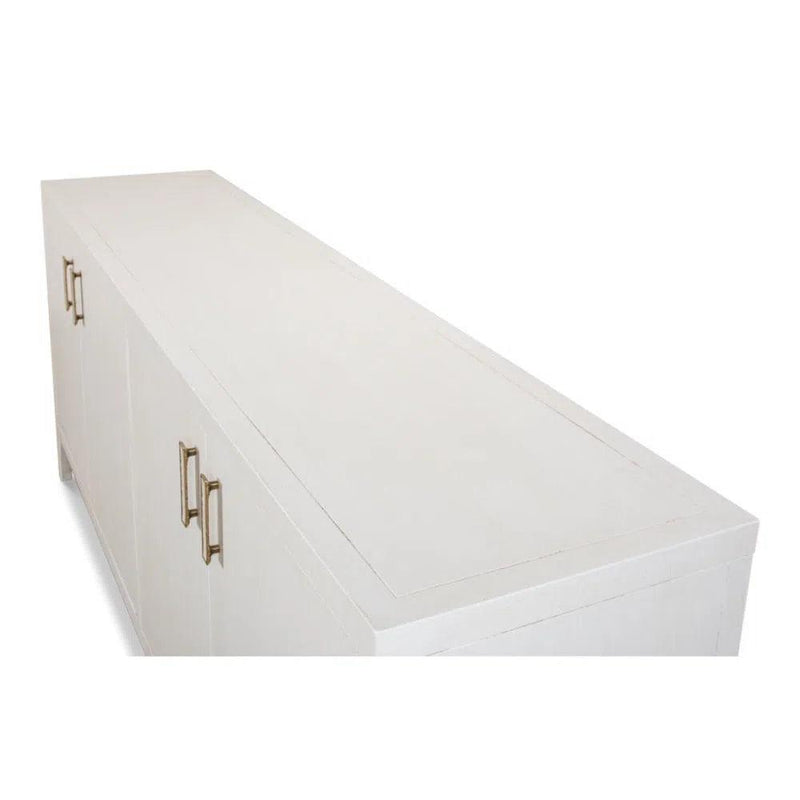 Blanco 4 Door Buffet Cortina White Sideboards LOOMLAN By Sarreid