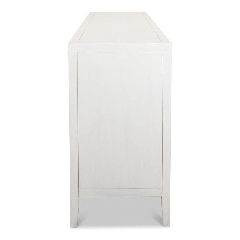 Blanco 4 Door Buffet Cortina White Sideboards LOOMLAN By Sarreid