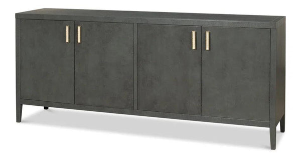 Blanco 4 Door Buffet Stone Grey Sideboards LOOMLAN By Sarreid