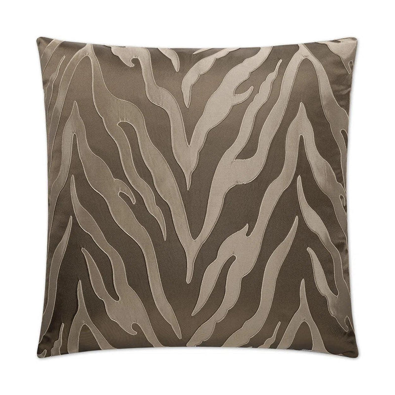 Blaze Brown Throw Pillow With Insert Throw Pillows LOOMLAN By D.V. Kap