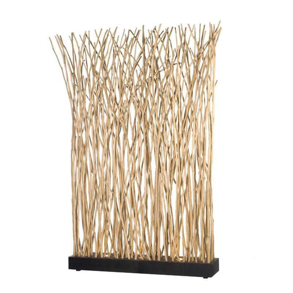 Bleached Driftwood Black Based Screen Room Dividers LOOMLAN By Urbia