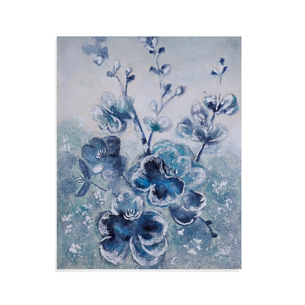 Blue Blooms Wall Art Artwork LOOMLAN By Bassett Mirror