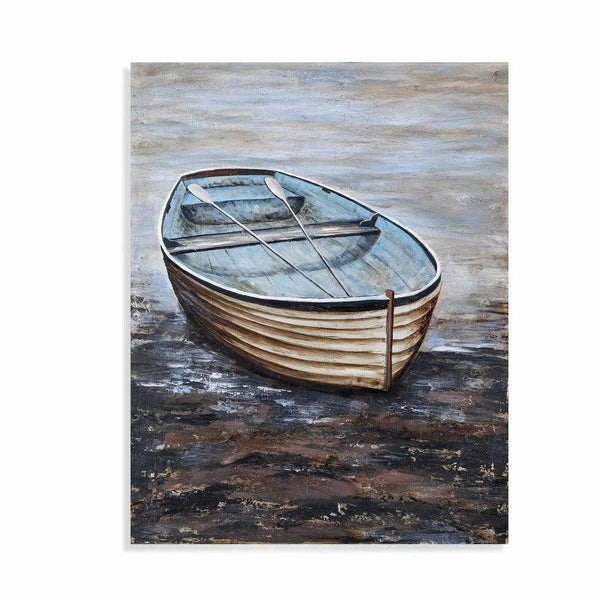 Blue Brown Canvas Art Work Realism Style Artwork LOOMLAN By Bassett Mirror