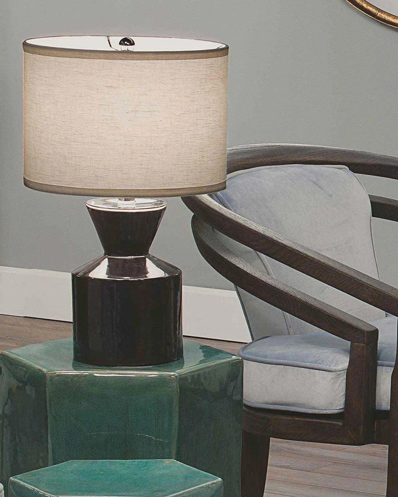 Blue Ceramic Berkley Table Lamp Table Lamps LOOMLAN By Jamie Young