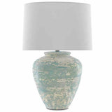 Blue Cream Mimi Table Lamp Table Lamps LOOMLAN By Currey & Co