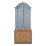 Blue Dress Secretary With Desk Solid Wood Bookcases LOOMLAN By Sarreid