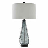 Blue-Gray Clear Black Nightcap Table Lamp Table Lamps LOOMLAN By Currey & Co