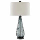 Blue-Gray Clear Black Nightcap Table Lamp Table Lamps LOOMLAN By Currey & Co