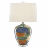 Blue Green Sand Rust Clear Rainbow Table Lamp Table Lamps LOOMLAN By Currey & Co