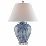 Blue White Malaprop Table Lamp Table Lamps LOOMLAN By Currey & Co