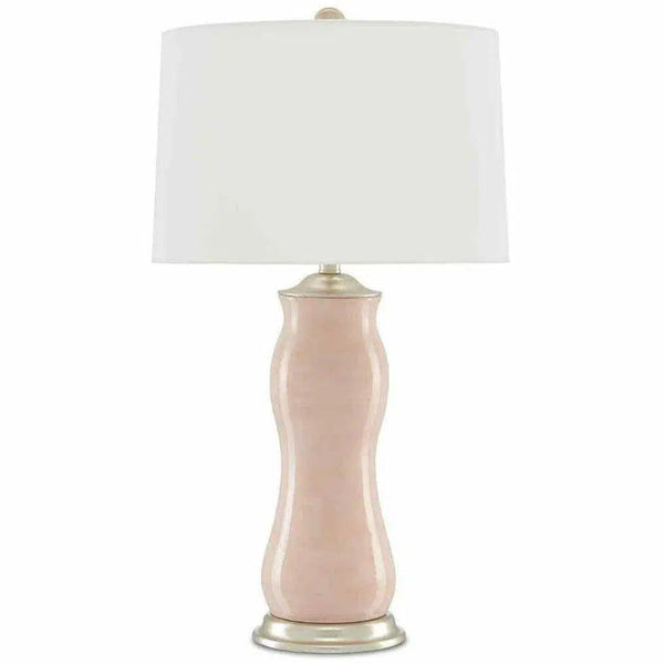 Blush Silver Leaf Ondine Table Lamp Table Lamps LOOMLAN By Currey & Co