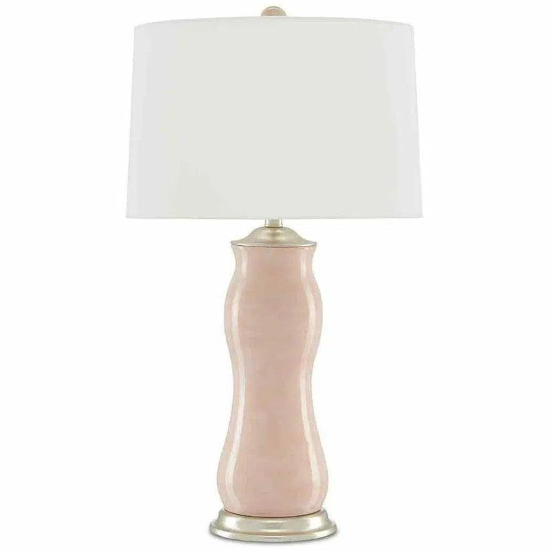 Blush Silver Leaf Ondine Table Lamp Table Lamps LOOMLAN By Currey & Co