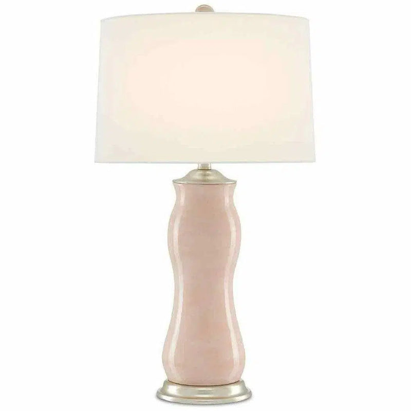 Blush Silver Leaf Ondine Table Lamp Table Lamps LOOMLAN By Currey & Co