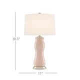 Blush Silver Leaf Ondine Table Lamp Table Lamps LOOMLAN By Currey & Co