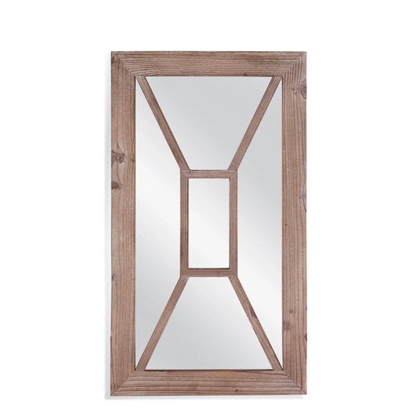 Boca Wood Brown Vertical Wall Mirror Wall Mirrors LOOMLAN By Bassett Mirror