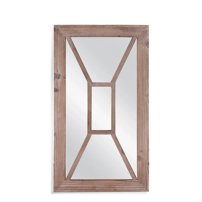 Boca Wood Brown Vertical Wall Mirror Wall Mirrors LOOMLAN By Bassett Mirror