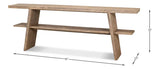 Bodega Vineyards Console Table With Storage Reclaimed Wood Console Tables LOOMLAN By Sarreid