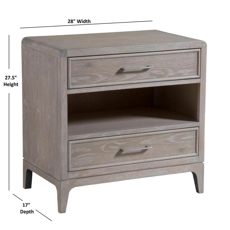 Bodhi 2-Drawer Open Nightstand with USB Nightstands LOOMLAN By Palmetto Home - Bodhi