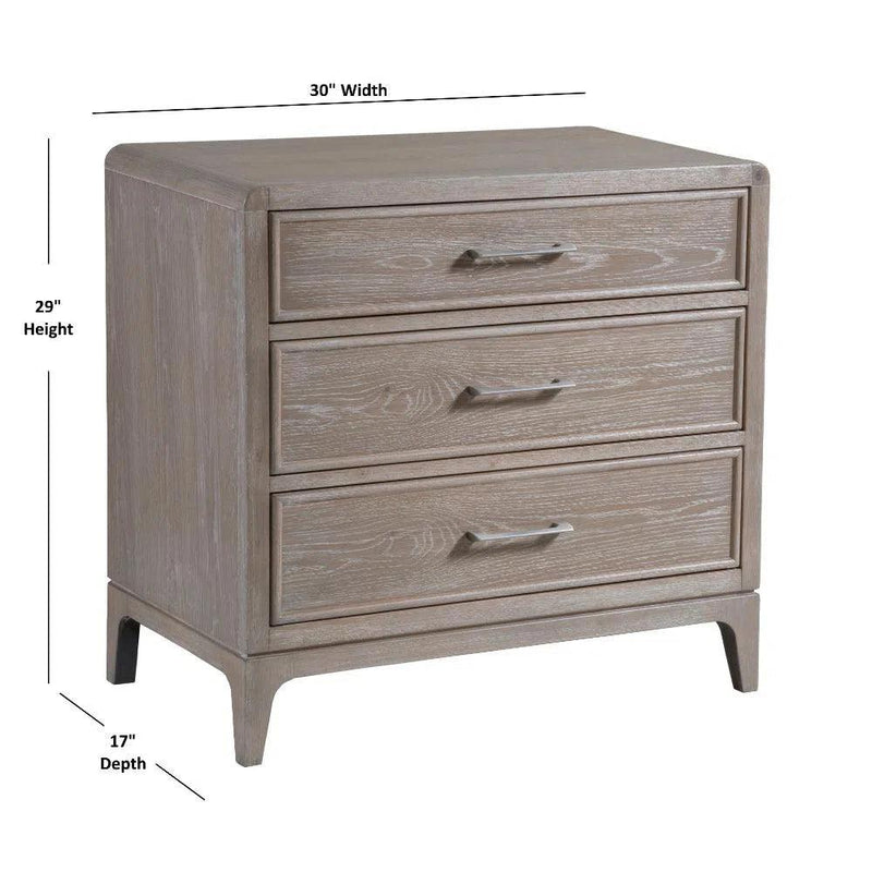 Bodhi 3-drawer Nightstand with USB Nightstands LOOMLAN By Palmetto Home - Bodhi