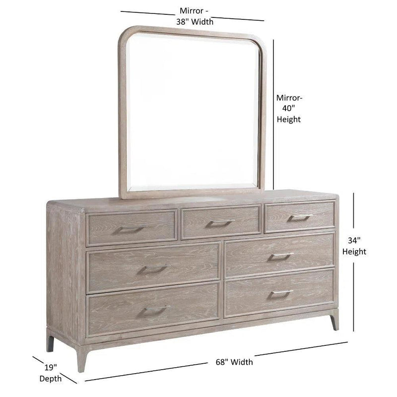 Bodhi 7-Drawer Dresser and Mirror Dressers LOOMLAN By Palmetto Home - Bodhi