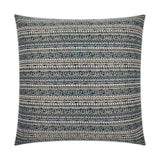 Bodhi Azure Global Stripes Slate Large Throw Pillow With Insert Throw Pillows LOOMLAN By D.V. Kap