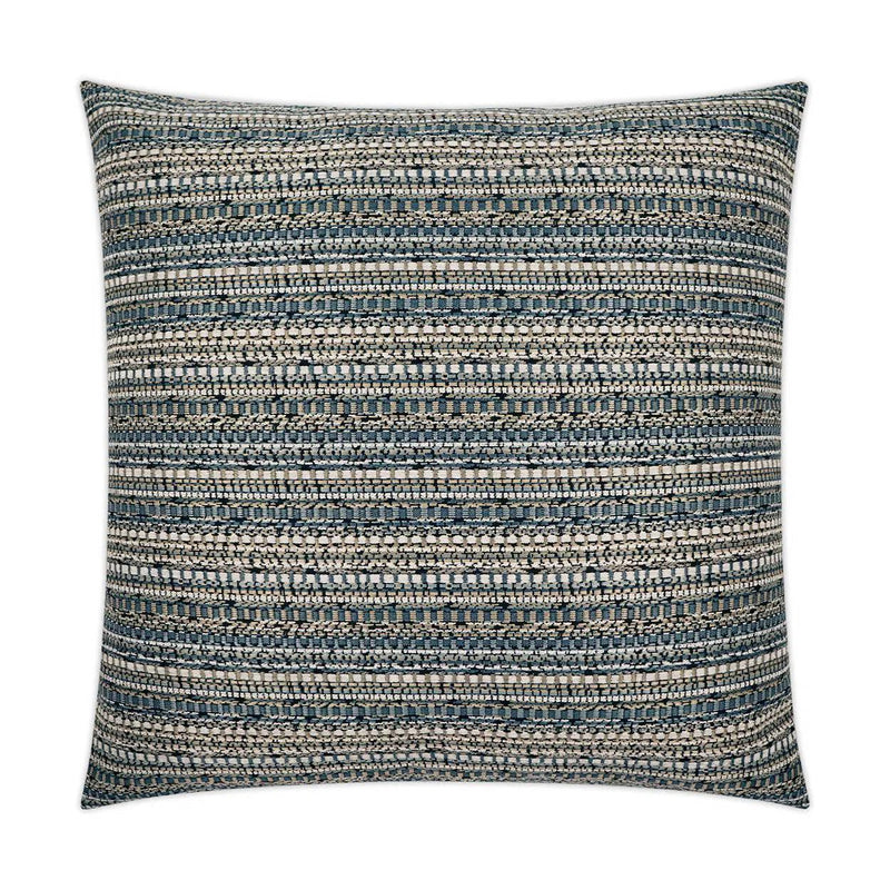 Bodhi Azure Global Stripes Slate Large Throw Pillow With Insert Throw Pillows LOOMLAN By D.V. Kap