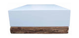 Bodhi Resin And Wood White Rectangular Coffee Table Coffee Tables LOOMLAN By Artesia