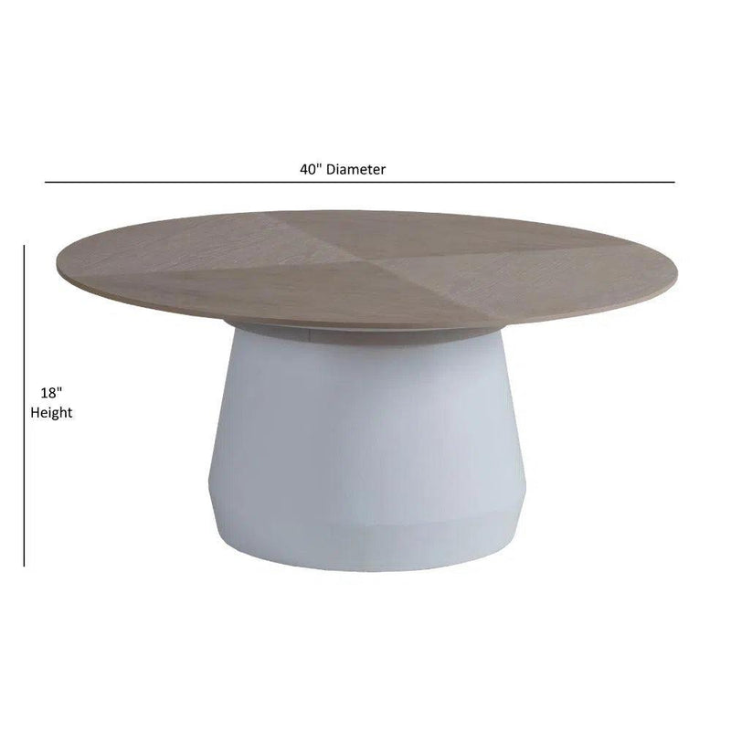 Bodhi Round Cocktail Table Coffee Tables LOOMLAN By Palmetto Home - Bodhi