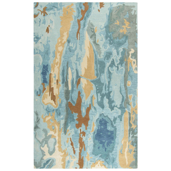 Bohr Abstract Blue Large Area Rugs For Living Room Area Rugs LOOMLAN By LOOMLAN
