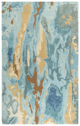 Bohr Abstract Blue Large Area Rugs For Living Room Area Rugs LOOMLAN By LOOMLAN