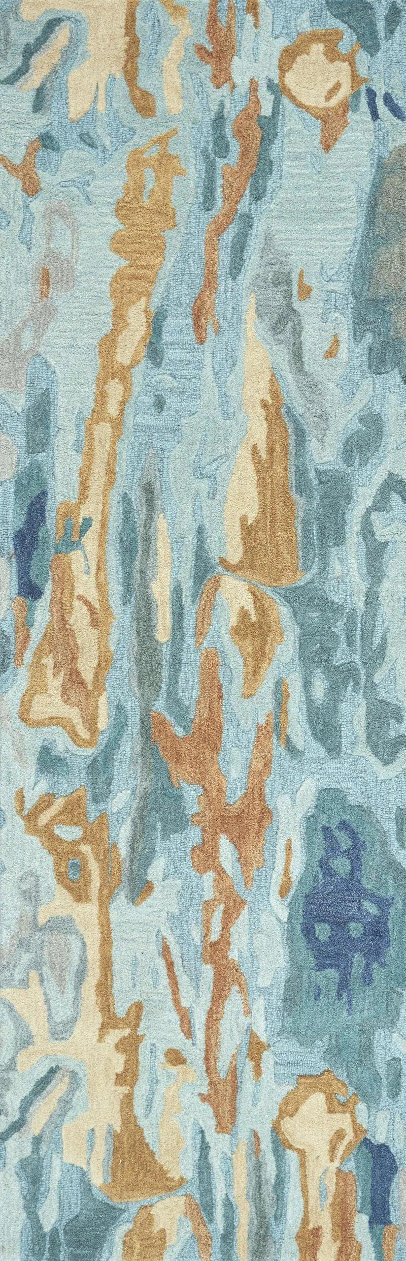 Bohr Abstract Blue Large Area Rugs For Living Room Area Rugs LOOMLAN By LOOMLAN