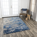 Boil Abstract Blue Large Area Rugs For Living Room Area Rugs LOOMLAN By LOOMLAN