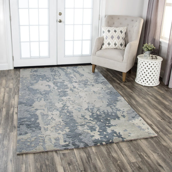 Boka Abstract Gray Large Area Rugs For Living Room Area Rugs LOOMLAN By LOOMLAN