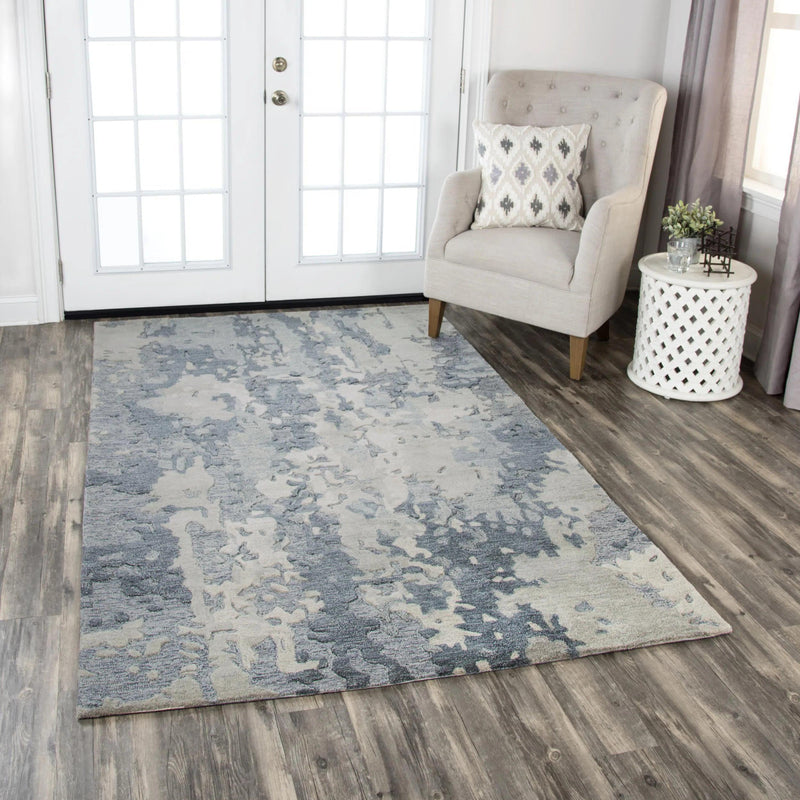 Boka Abstract Gray Large Area Rugs For Living Room Area Rugs LOOMLAN By LOOMLAN